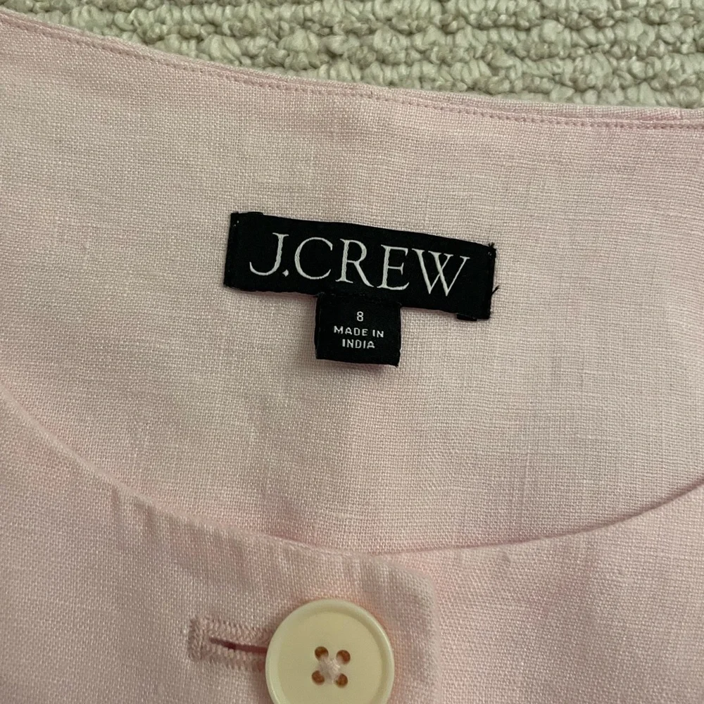 Pink linen Jcrew vest - Picture 3 of 3